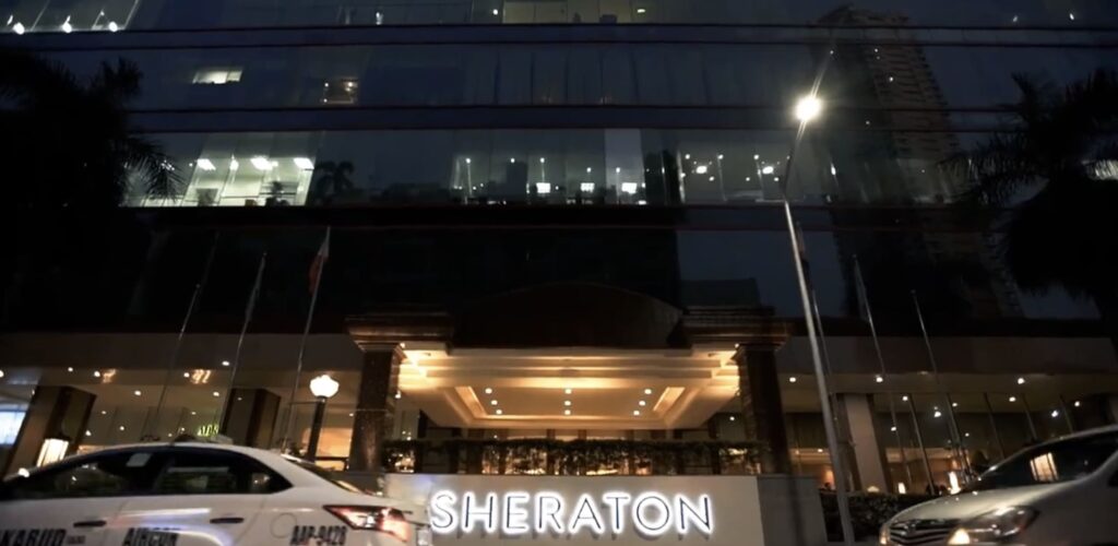 シェラトンマニラベイホテル1階外観 sheraton manila bay hotel outward appearance